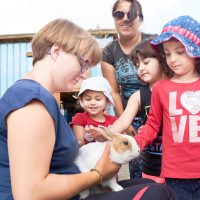 Schwein „Nelly“ und Esel „Franzi“ streicheln