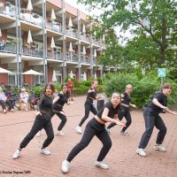 Mit Hip-Hop-Aufführung Solidarität gezeigt