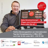 Stromspar-Check-Aktion am 5. März zum Tag des Energiesparens
