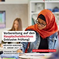 Hauptschulabschluss nachholen: Neuer Kurs startet am 25. Januar 2027